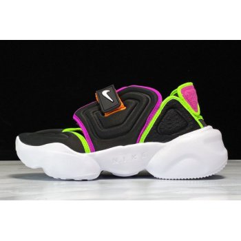 2020 WMNS Nike Aqua Rift Black White-Fire Pink-Green Strike BQ4797-001 Shoes